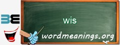 WordMeaning blackboard for wis